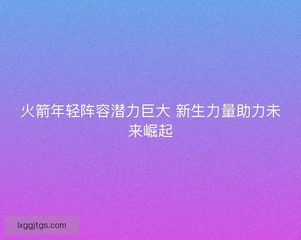 火箭年轻阵容潜力巨大 新生力量助力未来崛起